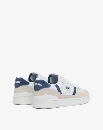 Lacoste T-Clip Set Leather Trainer - White/Dark Blue