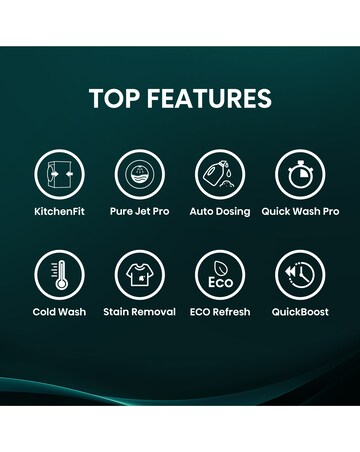 Hisense KitchenFit 5i Series WF5I1045BBQ 10.5kg Washing Machine - Black