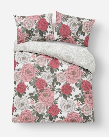 Florence Floral Cotton Blend Reversible Duvet Cover Set