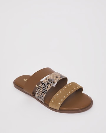 3 Strap Leather Mule E Fit