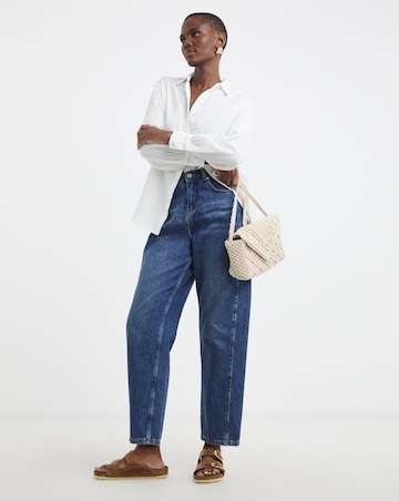 Pure Cotton Textured Relaxed Long Sleeve Shirt