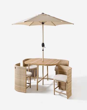 Seville Compact Dining Set with Parasol