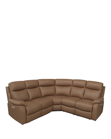 Aspire Kingsmere Leather Power Recliner Corner Sofa