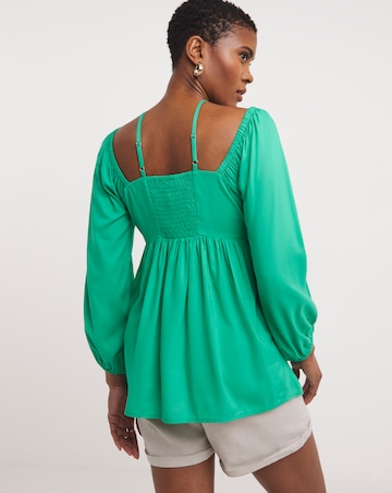 Green Strap Detail Top
