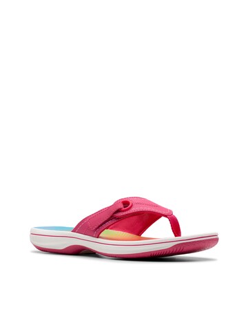 Clarks Bright Pink Brinkley Sea Flip Flop Sandal Standard Fit