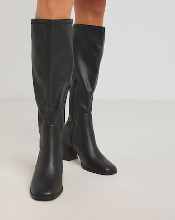 Chana Heeled Stretch Boots - Extra Wide Fit (EEE) & Curvy/Super Curvy Calf