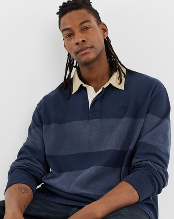 Timberland Long Sleeve Striped Rugby Polo Shirt