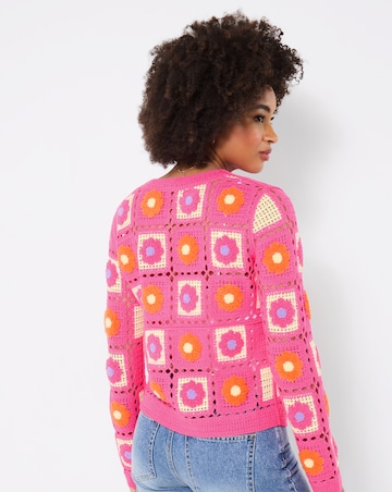 Joe Browns Fun And Floral Crochet Cardigan