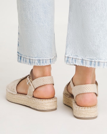 Coral Chunky Espadrille Sandals - Extra Wide Fit (EEE)