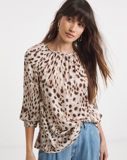 Satin Raglan Sleeve Blouse Blouse