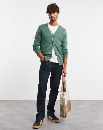 Green Lambswool Cardigan