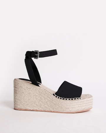 Sissy Suede Espadrille Wedge Sandals - Wide Fit (E)