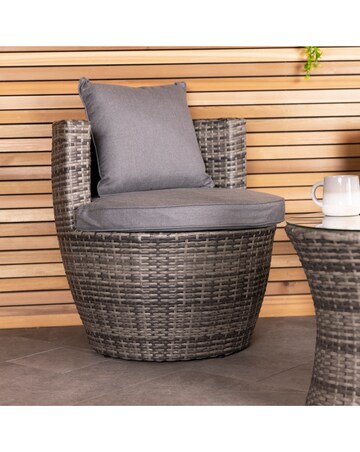 Charles Bentley 3 Piece Stacking Rattan Bistro Set