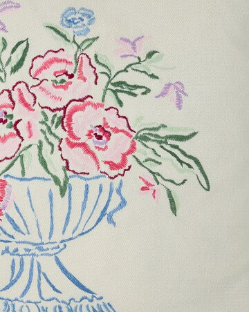 Flora Embroidered Ruffled Cushion