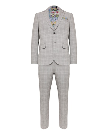 Jasper Light Grey Check Suit Jacket