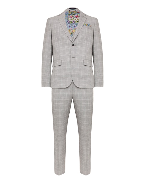 Jasper Light Grey Check Suit Jacket