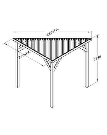 Forest Slatted Corner Pergola