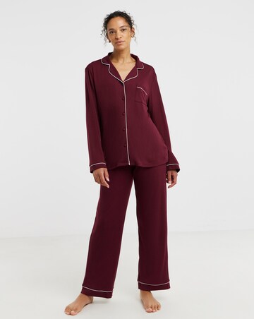 Pretty Secrets Ribbed Button Through Pyjama Set