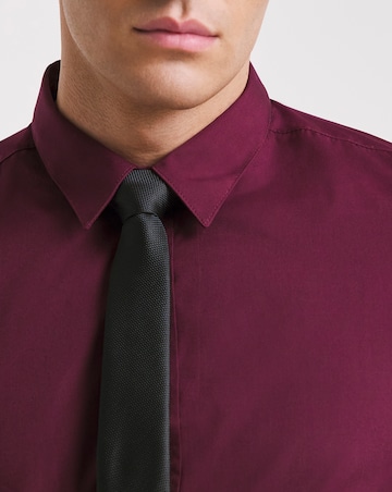 Wine Long Sleeve Formal Shirt Long