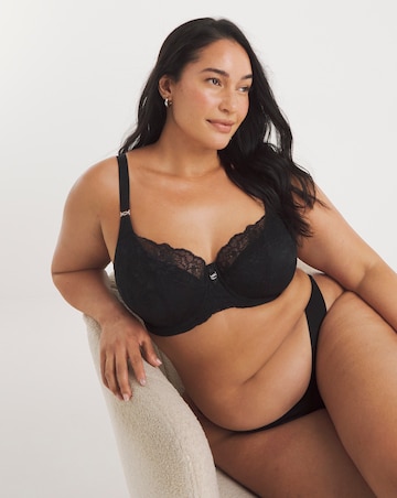 Elomi Brianna Padded Half Cup Wired Bra Black