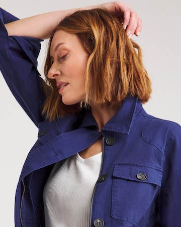 Navy Stretch Utility Jacket