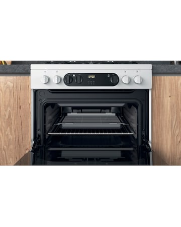 Hotpoint HDM67G9C2CW/UK Dual Fuel Double Cooker - White