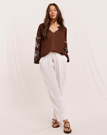 Julipa Embroidered Sleeve Blouse