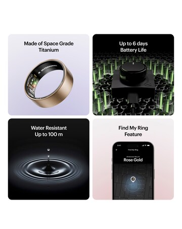 Ultrahuman Ring AIR Bluetooth Smart Ring - Brushed Rose Gold - Size 11
