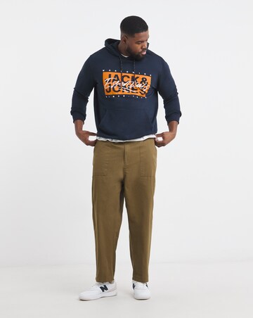 Jack & Jones Colton Logo Hoodie - Navy