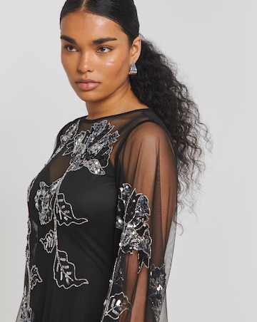 Maya Deluxe Embellished Trapeze Dress