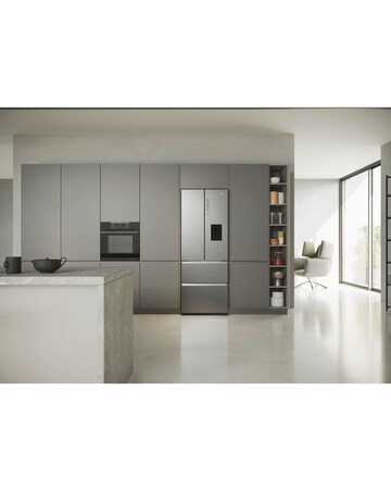 Haier HFR5719EWMP Total No Frost American Fridge Freezer - Silver