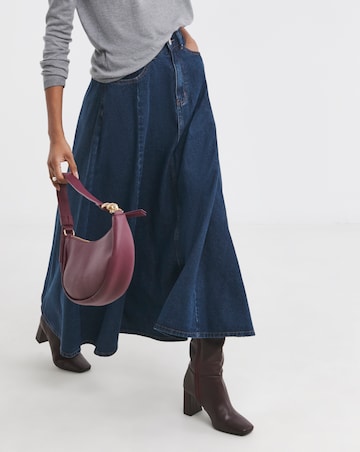 Denim Full Circle Skirt