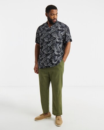 Jack & Jones Jeff Print Resort Shirt - Black/White