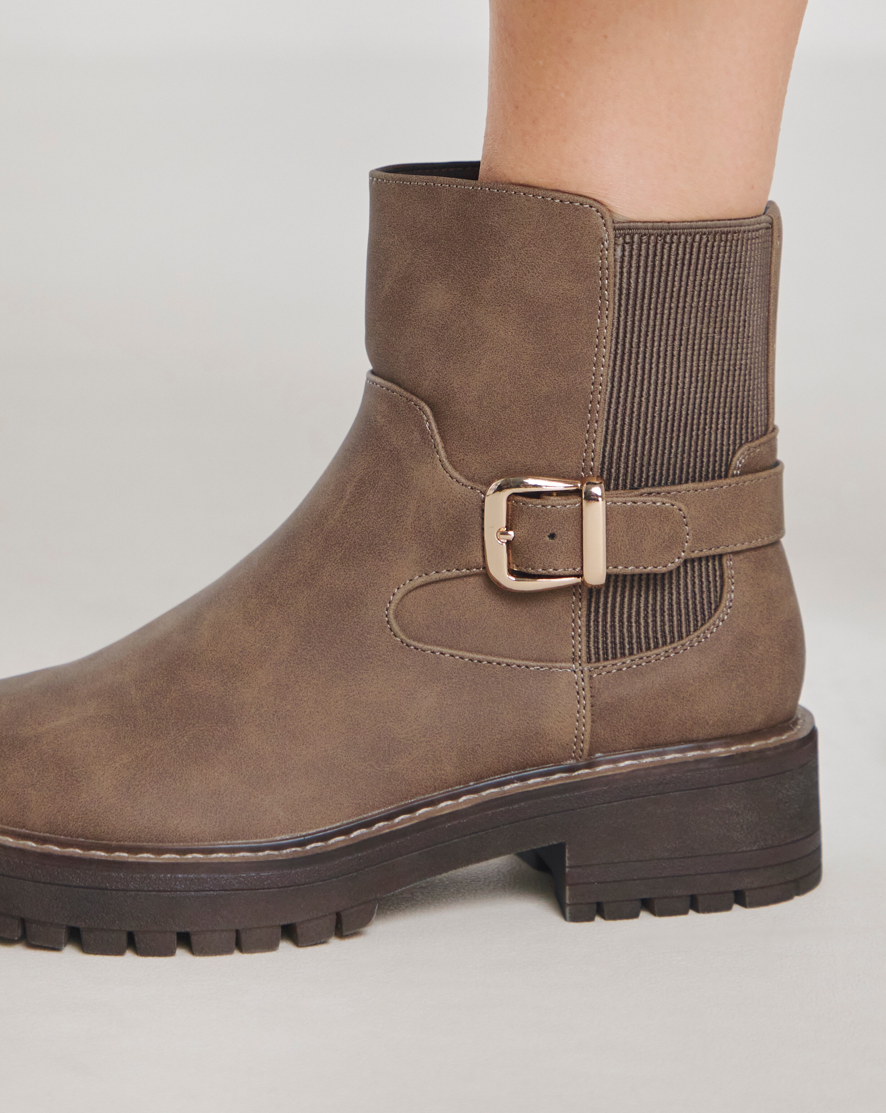 Heavenly Soles Blake Ankle Chelsea Boots with Buckle Extra Wide