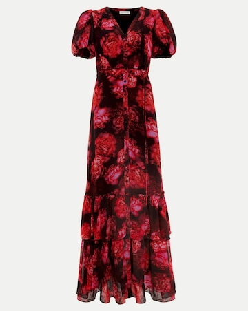 Phase Eight Amaris floral Puff Sleeve Maxi Dress