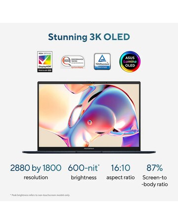 ASUS Vivobook 16 Laptop - 16in AMD Ryzen 7 16GB 1TB FHD - Silver