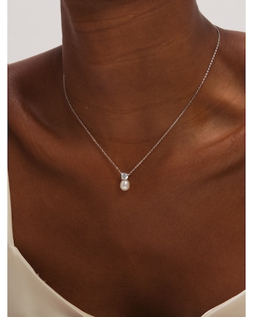 Jon Richard Rhodium Plated Crystal and Pearl Bridal Set - Gift Box