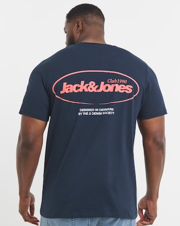 Jack & Jones Bradley Back Graphic T-Shirt - Navy