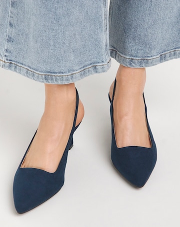 Marina Flexi Sole Kitten Heel Slingback - Extra Wide Fit (EEE)