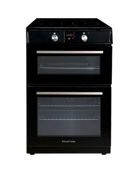 Russell Hobbs 60CM Double Electric Cooker With Induction Hob - Black