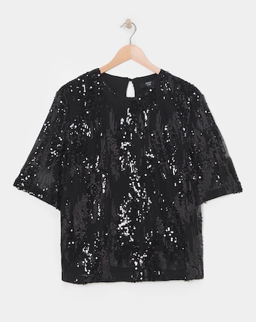 Joanna Hope Sequin Blouse