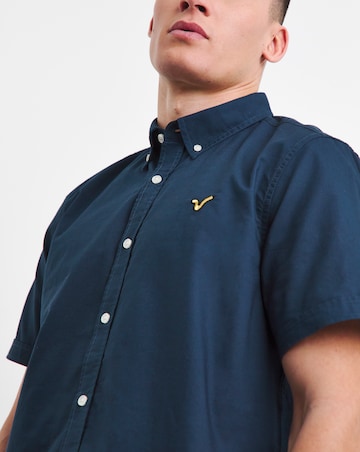 Voi Plain Oxford Short Sleeve Shirt Long Length