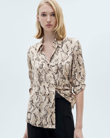 Mango Ideale Snake Print Shirt
