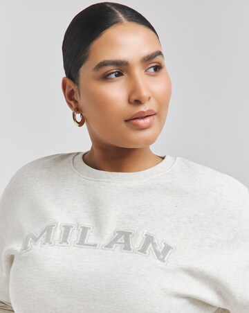 Grey Marl Milan Sequin Sweatshirt