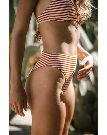 Chelsea Peers Multi Rib High Waist Bikini Brief Multi