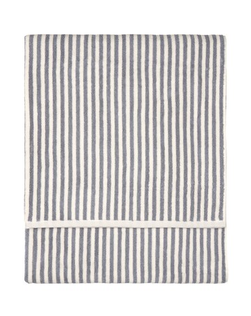 Yard Hebden Stripe Cotton Towel - Grey