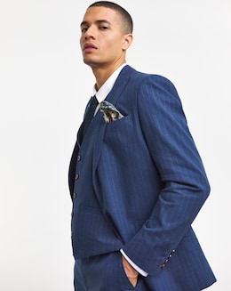 Joe Browns Striped Cotton Linen Suit Blazer