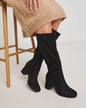 Chana Heeled Stretch Boots - Extra Wide Fit (EEE) Curvy/Super Curvy Calf