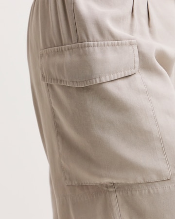Mocha Lyocell Rich Soft Utility Bermuda Shorts