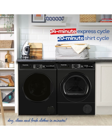 Russell Hobbs RH9HPTD111B, 9kg, Heat Pump Tumble Dryer - Black